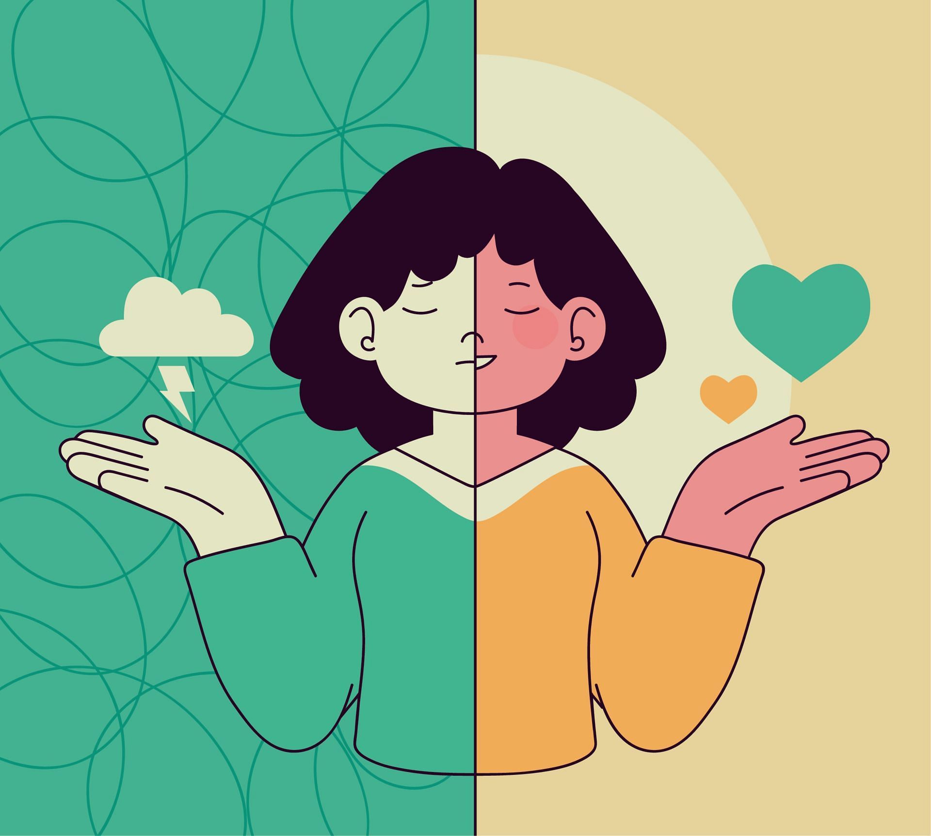 Acknowledging and accepting is an important psychology trick to feel in control. (Image via Vecteezy/Giuseppe Ramos)